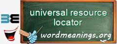 WordMeaning blackboard for universal resource locator